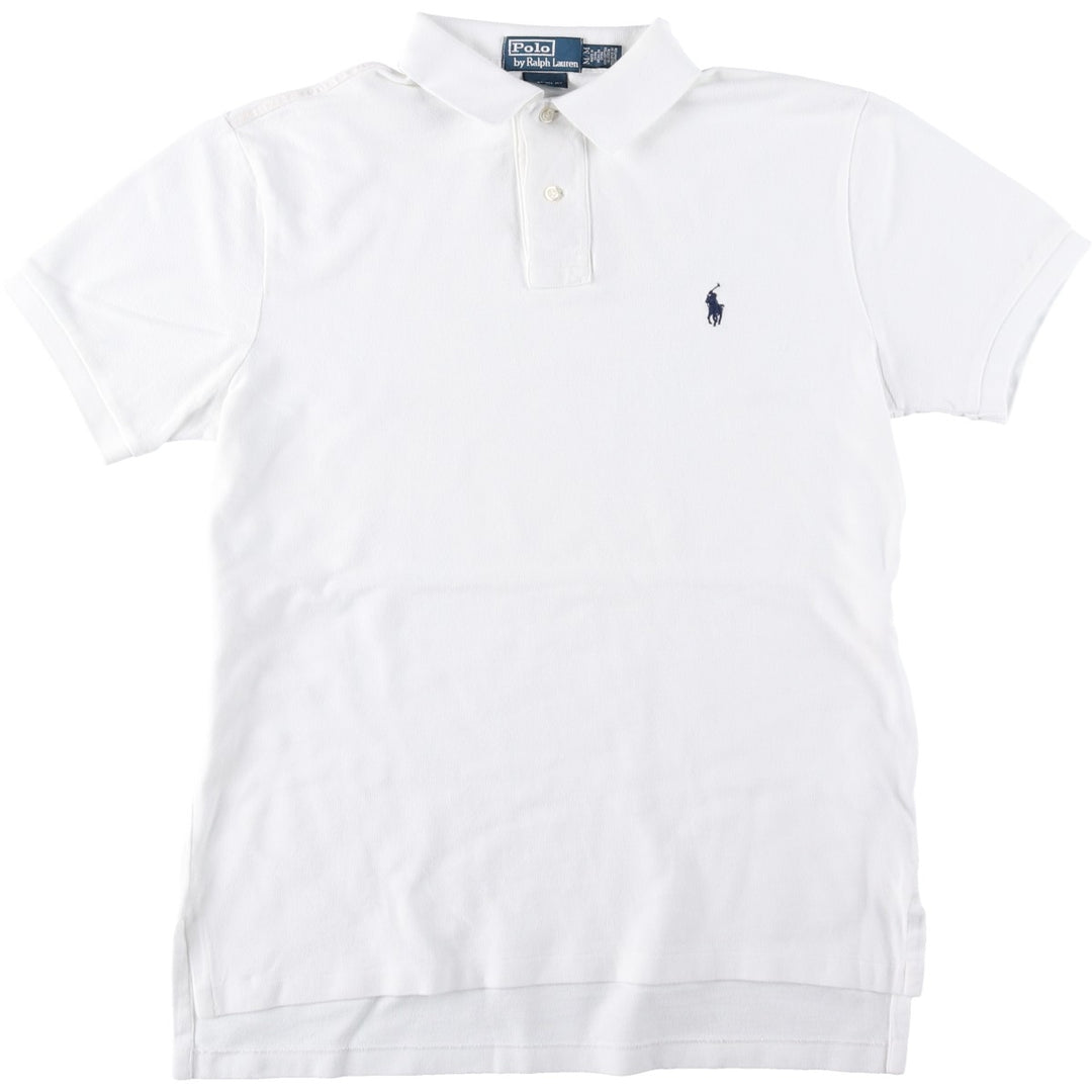 Ralph Lauren POLO by Ralph Lauren CUSTOM FIT short sleeve polo shirt, men's M size cotton white type Vintage Second Hand