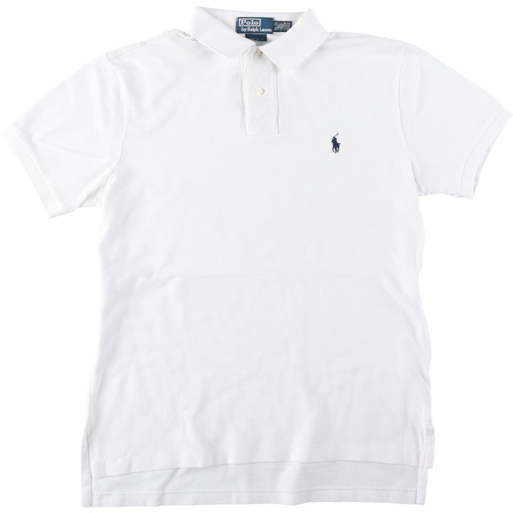 Ralph Lauren POLO by Ralph Lauren CUSTOM FIT short sleeve polo shirt, men's M size cotton white type Vintage Second Hand