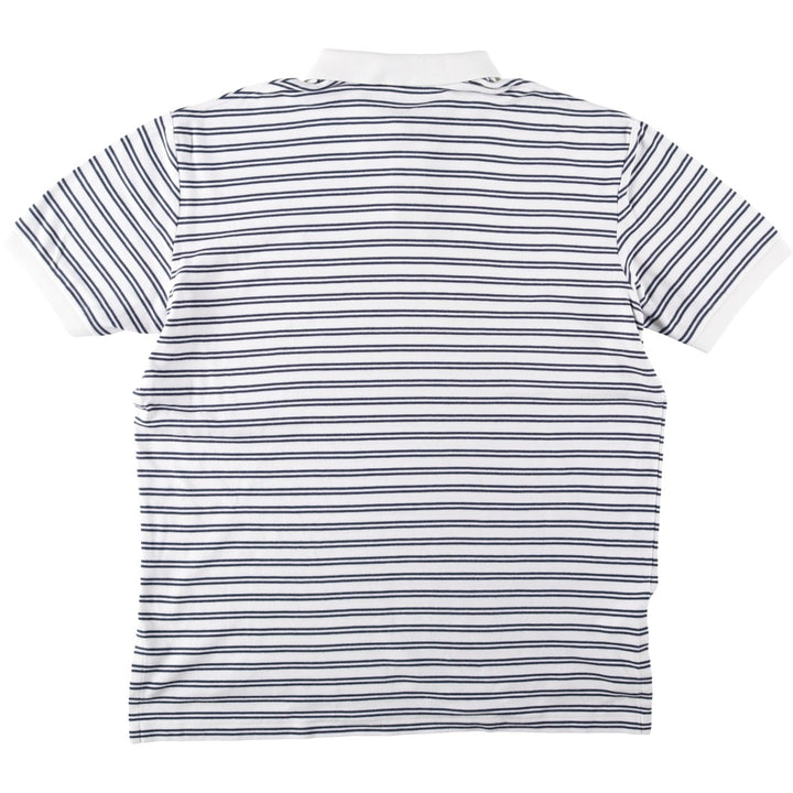 Ralph Lauren POLO by Ralph Lauren short sleeve striped polo shirt, men's size L cotton navy blue type Vintage Second Hand