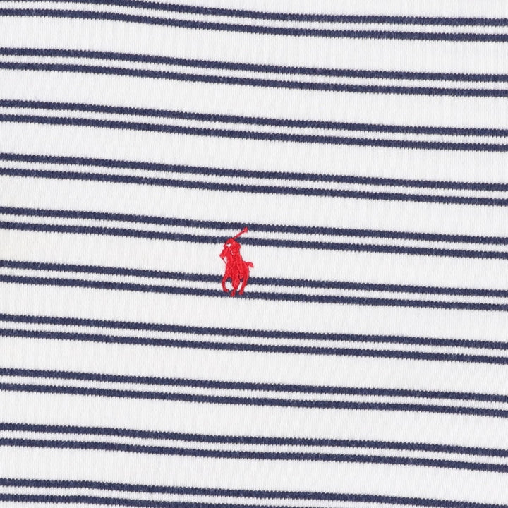Ralph Lauren POLO by Ralph Lauren short sleeve striped polo shirt, men's size L cotton navy blue type Vintage Second Hand