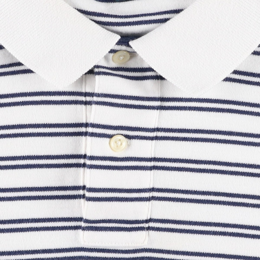 Ralph Lauren POLO by Ralph Lauren short sleeve striped polo shirt, men's size L cotton navy blue type Vintage Second Hand