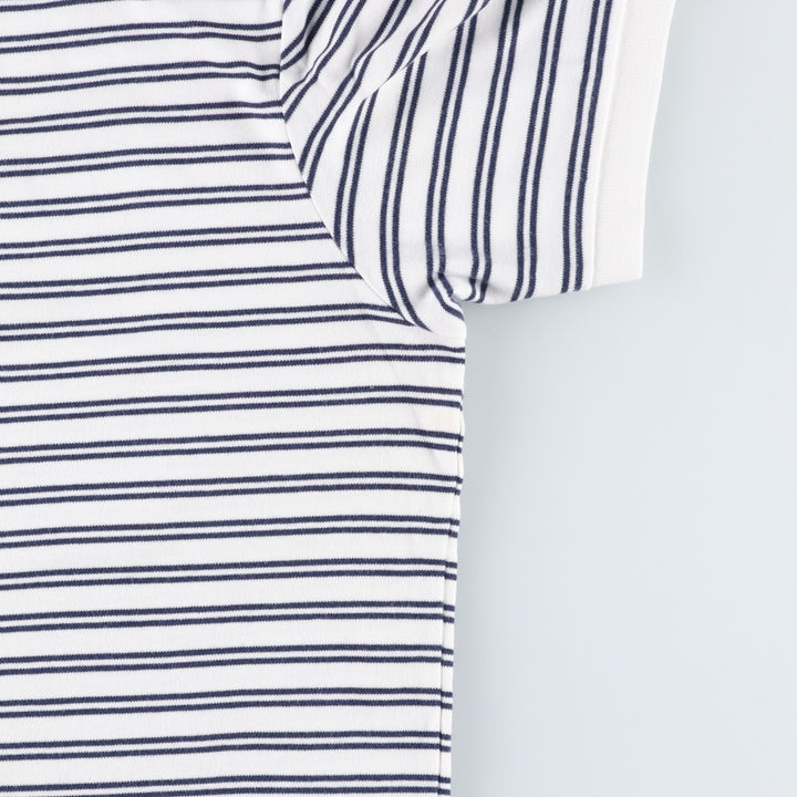 Ralph Lauren POLO by Ralph Lauren short sleeve striped polo shirt, men's size L cotton navy blue type Vintage Second Hand