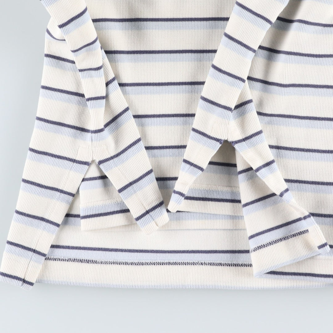 Ralph Lauren POLO by Ralph Lauren short sleeve striped polo shirt, men's XL size cotton ivory Vintage Second Hand