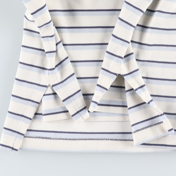 Ralph Lauren POLO by Ralph Lauren short sleeve striped polo shirt, men's XL size cotton ivory Vintage Second Hand