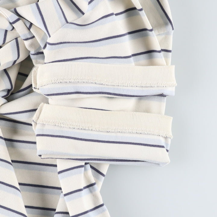 Ralph Lauren POLO by Ralph Lauren short sleeve striped polo shirt, men's XL size cotton ivory Vintage Second Hand
