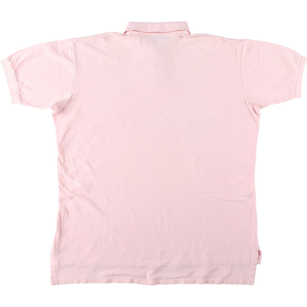 90'S Ralph Lauren POLO by Ralph Lauren short sleeve polo shirt made in USA, men's XL size, vintage cotton pink type Vintage Second Hand