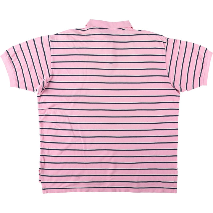 Ralph Lauren POLO by Ralph Lauren short sleeve striped polo shirt, men's XL size cotton pink type Vintage Second Hand