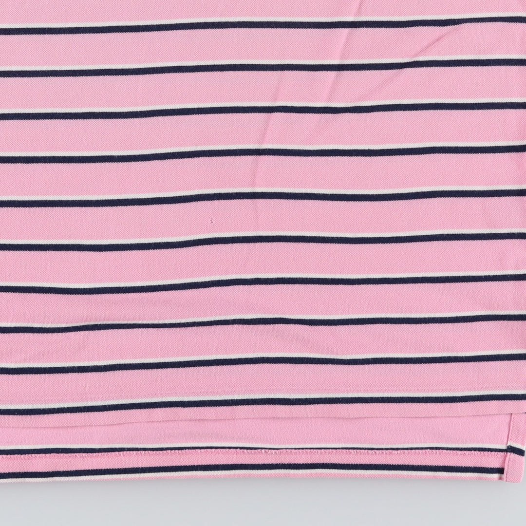 Ralph Lauren POLO by Ralph Lauren short sleeve striped polo shirt, men's XL size cotton pink type Vintage Second Hand
