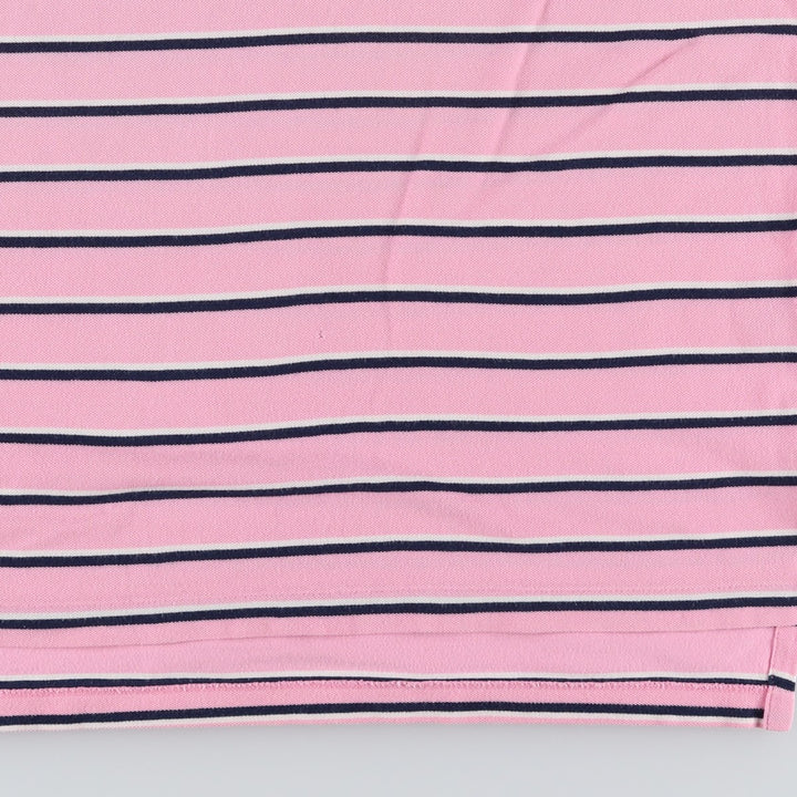 Ralph Lauren POLO by Ralph Lauren short sleeve striped polo shirt, men's XL size cotton pink type Vintage Second Hand