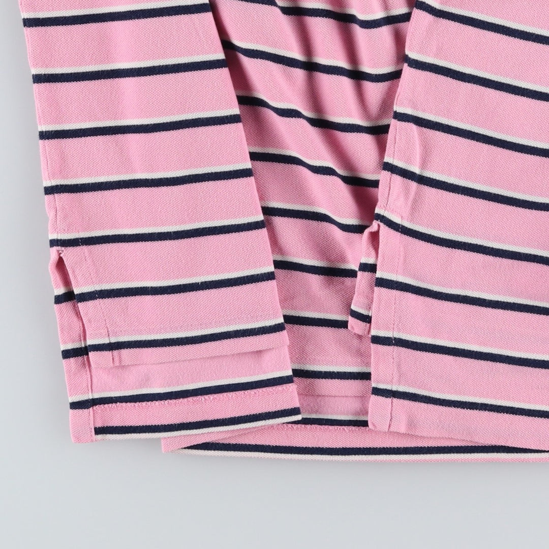 Ralph Lauren POLO by Ralph Lauren short sleeve striped polo shirt, men's XL size cotton pink type Vintage Second Hand