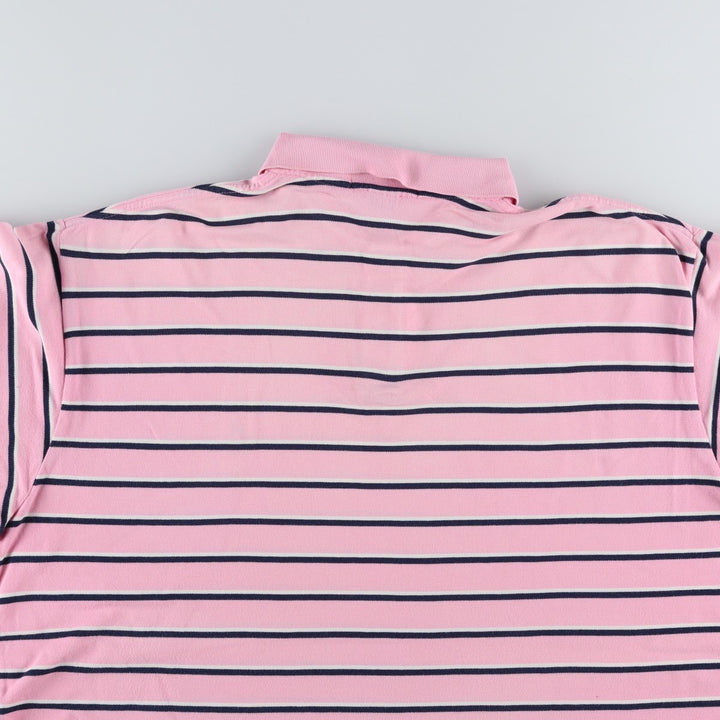 Ralph Lauren POLO by Ralph Lauren short sleeve striped polo shirt, men's XL size cotton pink type Vintage Second Hand