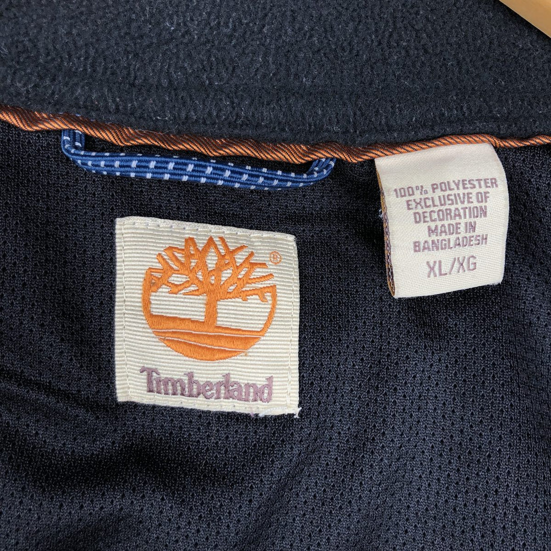 Timberland Fleece Vest, Men's XL polyester Navy blue Vintage Second Hand