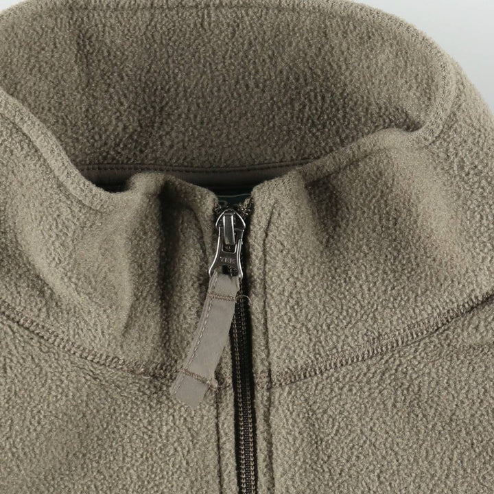 90s-00'S LLBean fleece vest, men's size XL (approx.) polyester Khaki type Vintage Second Hand