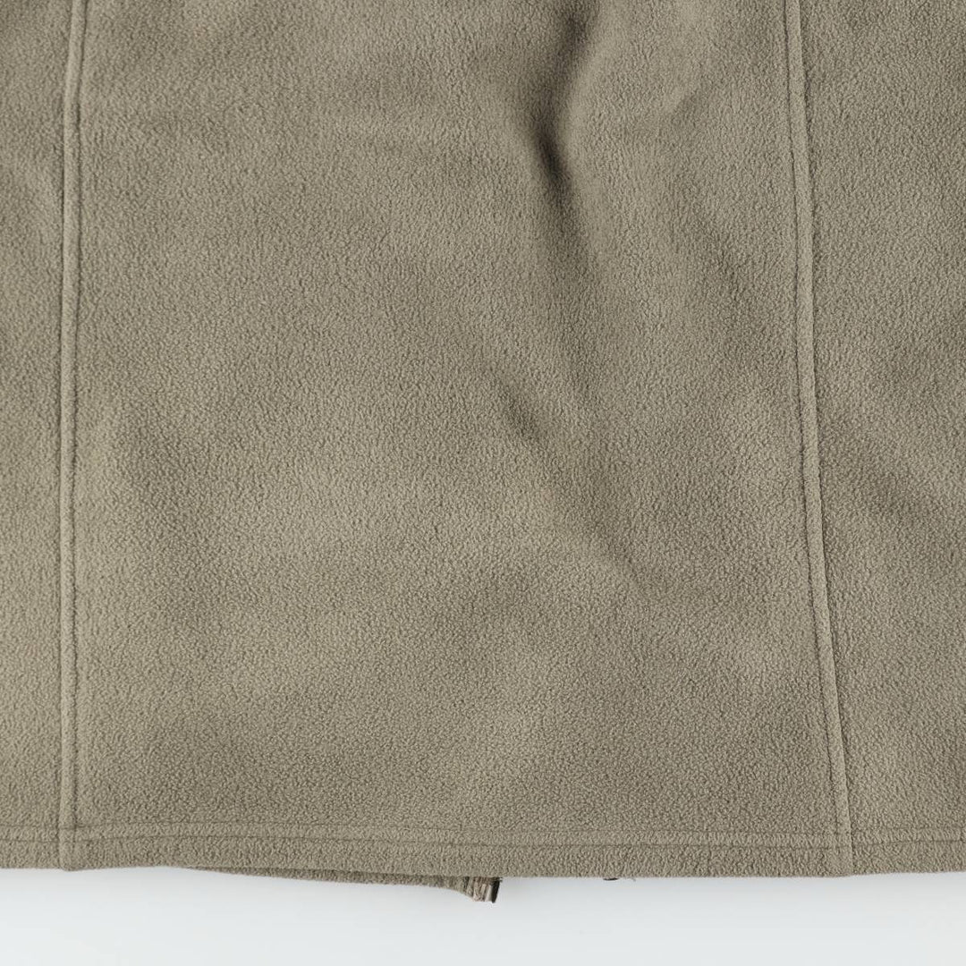 90s-00'S LLBean fleece vest, men's size XL (approx.) polyester Khaki type Vintage Second Hand