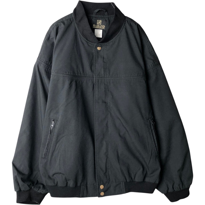90s~00'S HABAND Derby Jacket Cup Shoulder Jacket Men's XL polyester black type Vintage Second Hand