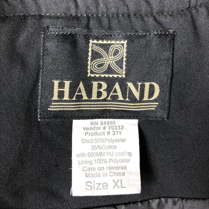 90s~00'S HABAND Derby Jacket Cup Shoulder Jacket Men's XL polyester black type Vintage Second Hand