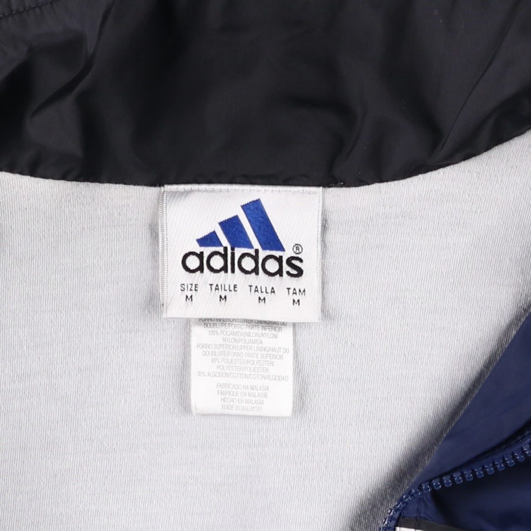 90'S Adidas nylon jacket, men's size M Nylon navy blue type Vintage Second Hand