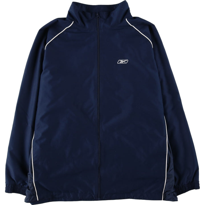 2000'S Reebok Windbreaker, Men's XXL equivalent. polyester navy blue type Vintage Second Hand