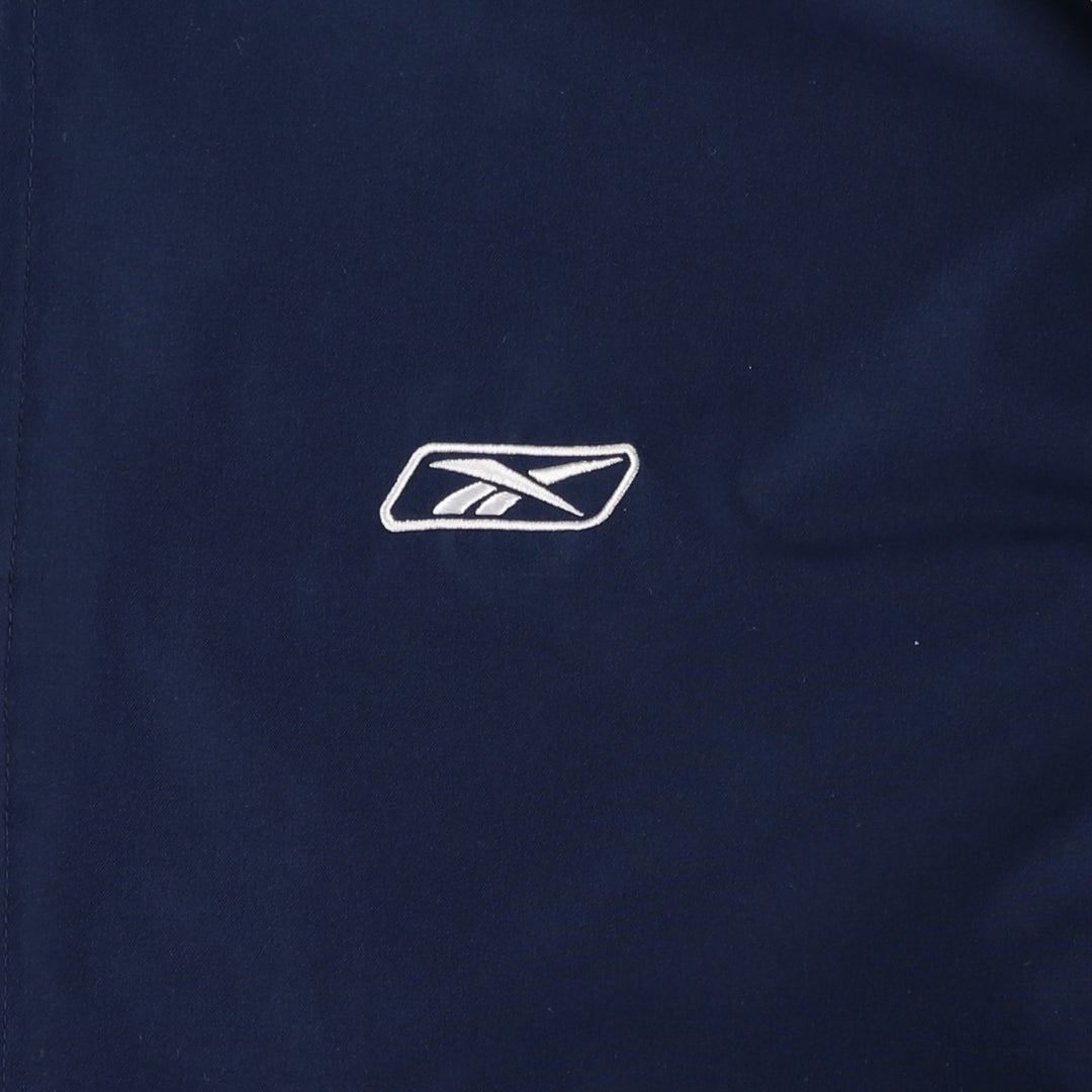 2000'S Reebok Windbreaker, Men's XXL equivalent. polyester navy blue type Vintage Second Hand