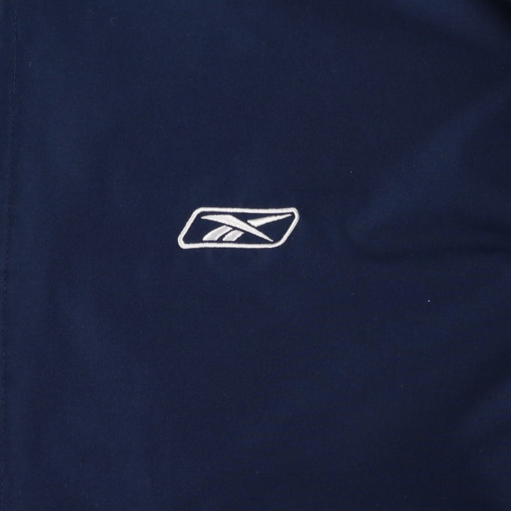 2000'S Reebok Windbreaker, Men's XXL equivalent. polyester navy blue type Vintage Second Hand
