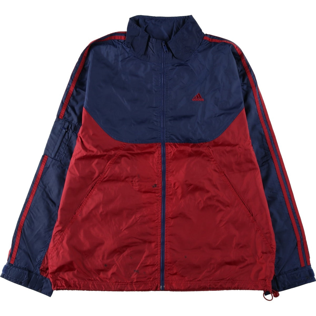 00'S Adidas nylon jacket, men's size L Nylon burgundy type Vintage Second Hand