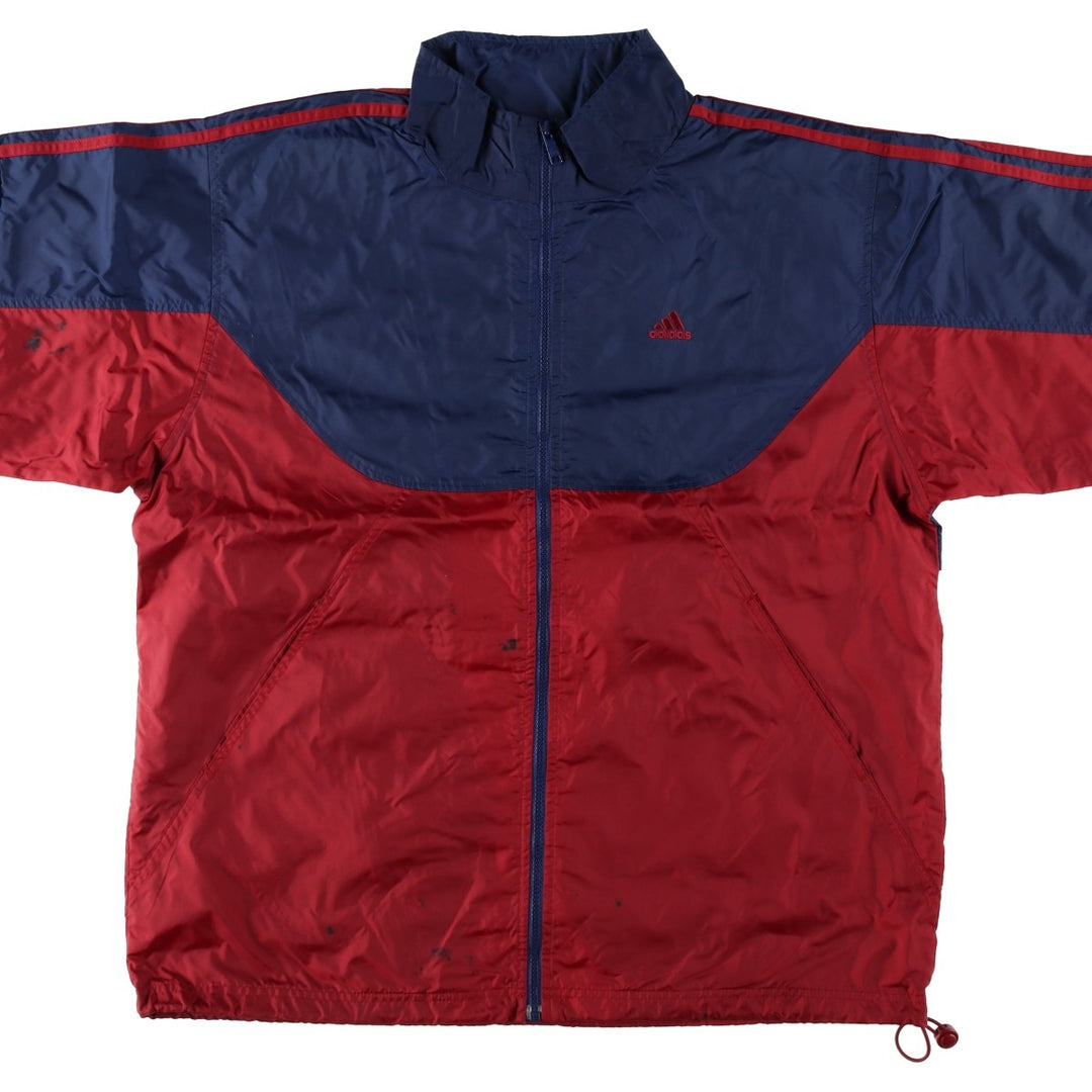 00'S Adidas nylon jacket, men's size L Nylon burgundy type Vintage Second Hand