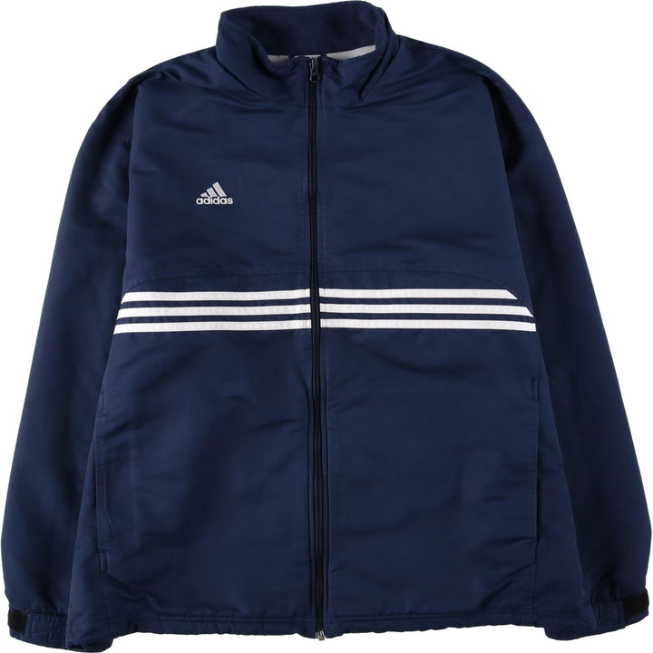 00'S adidas windbreaker, men's size L polyester navy blue type Vintage Second Hand