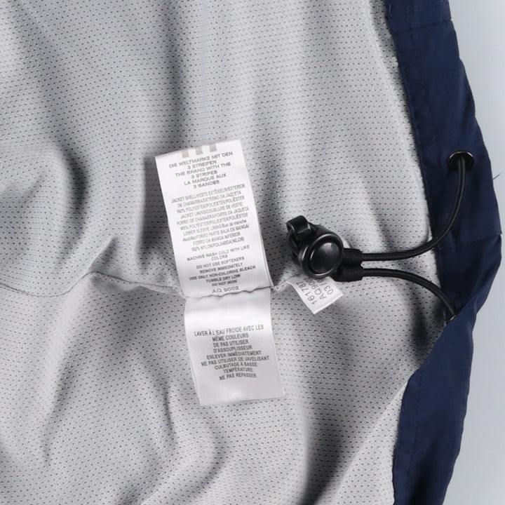 00'S adidas windbreaker, men's size L polyester navy blue type Vintage Second Hand