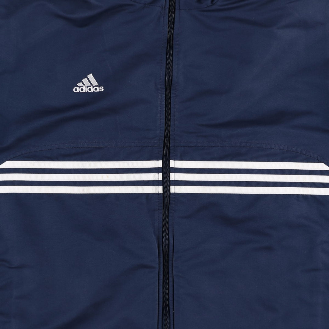 00'S adidas windbreaker, men's size L polyester navy blue type Vintage Second Hand