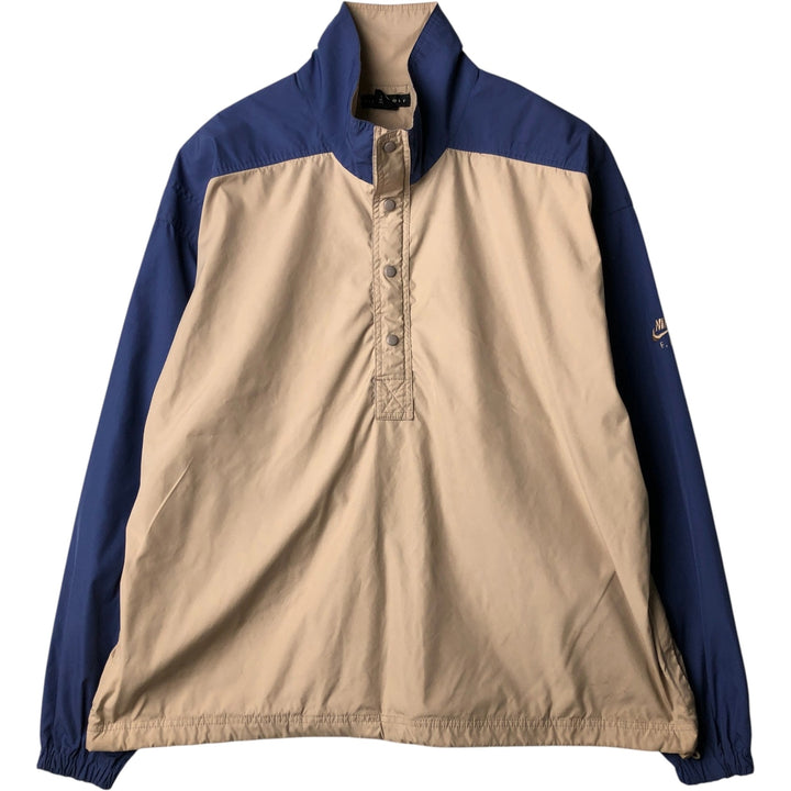 Nike Golf Half-Zip Warm-Up Pullover, Men's XL polyester Beige type Vintage Second Hand