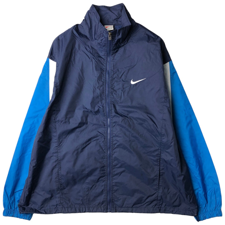 90'S Nike NIKE Nylon Jacket Men's XL Size Vintage Nylon navy blue type Vintage Second Hand