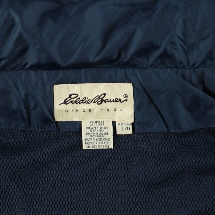 1990'S Eddie Bauer Nylon Jacket, Men's Size L (approx.) Nylon navy blue type Vintage Second Hand