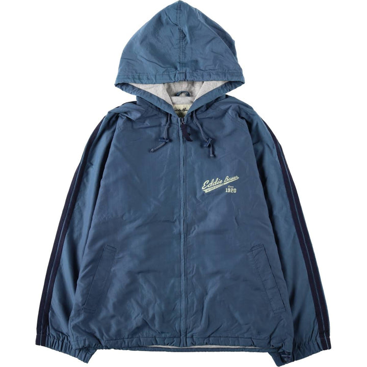 1990'S Eddie Bauer Nylon Parka, Men's Size M (approx.) Nylon Purple type blue-purple Vintage Second Hand