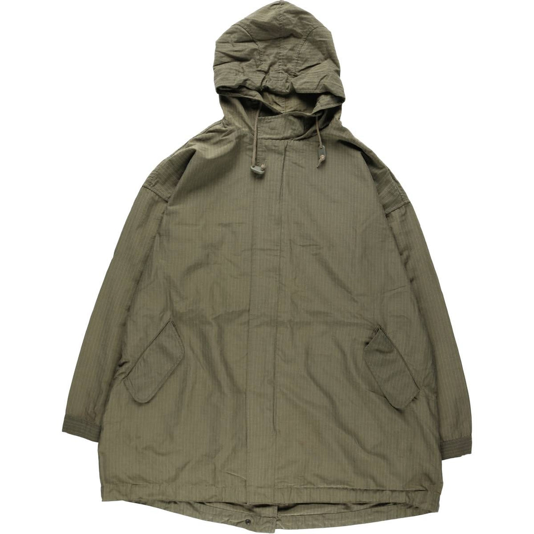 1990'S Eddie Bauer M-51 type striped mod coat, men's size L equivalent, vintage. cotton Khaki type Vintage Second Hand