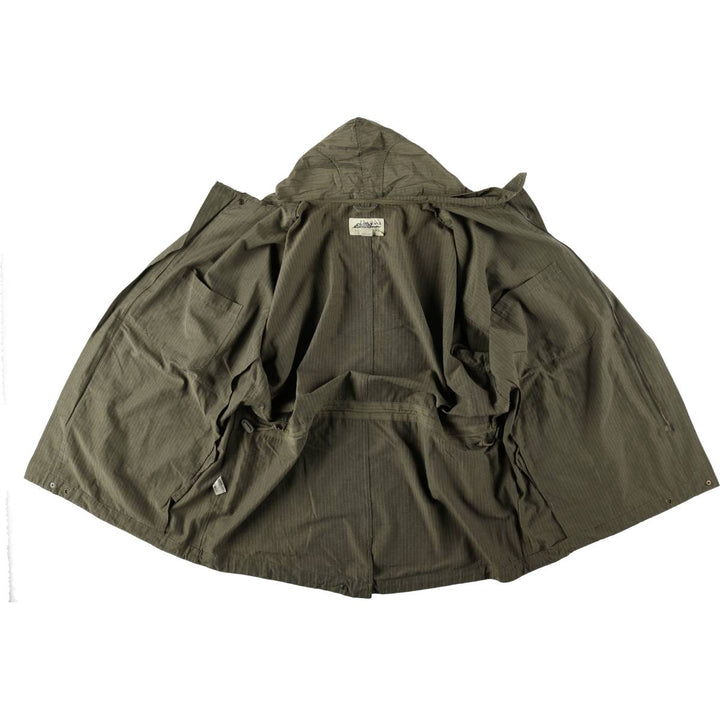 1990'S Eddie Bauer M-51 type striped mod coat, men's size L equivalent, vintage. cotton Khaki type Vintage Second Hand