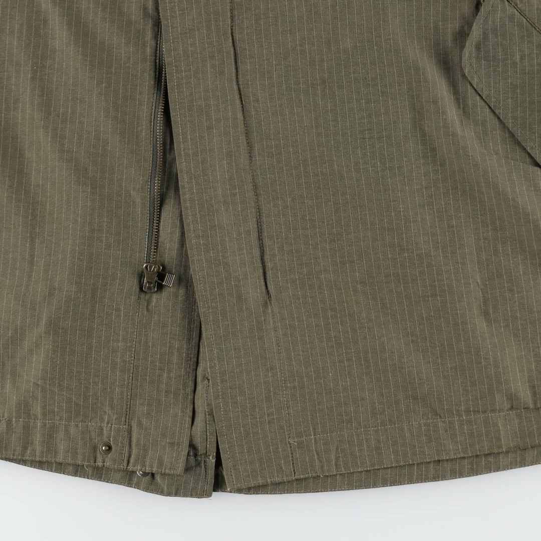 1990'S Eddie Bauer M-51 type striped mod coat, men's size L equivalent, vintage. cotton Khaki type Vintage Second Hand
