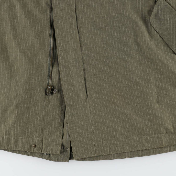 1990'S Eddie Bauer M-51 type striped mod coat, men's size L equivalent, vintage. cotton Khaki type Vintage Second Hand