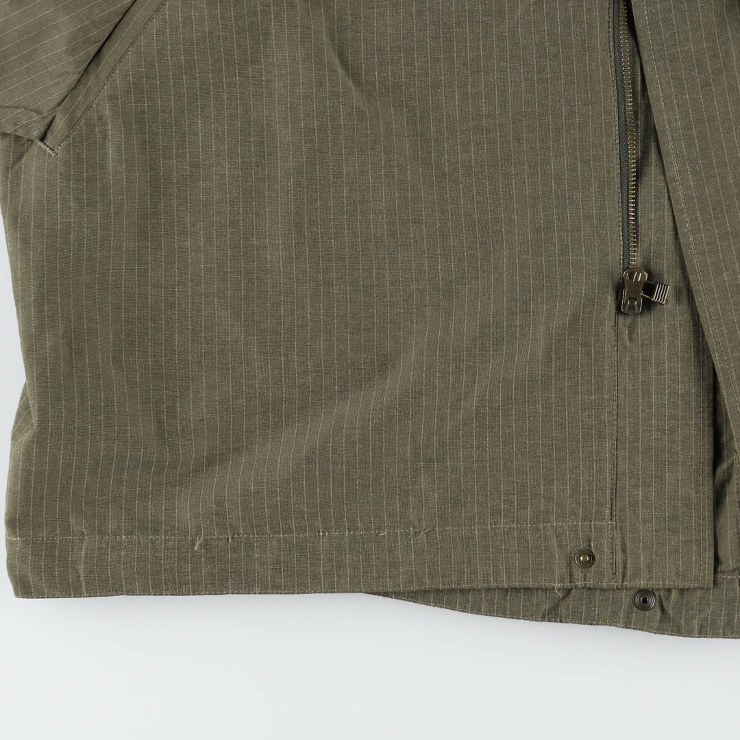 1990'S Eddie Bauer M-51 type striped mod coat, men's size L equivalent, vintage. cotton Khaki type Vintage Second Hand