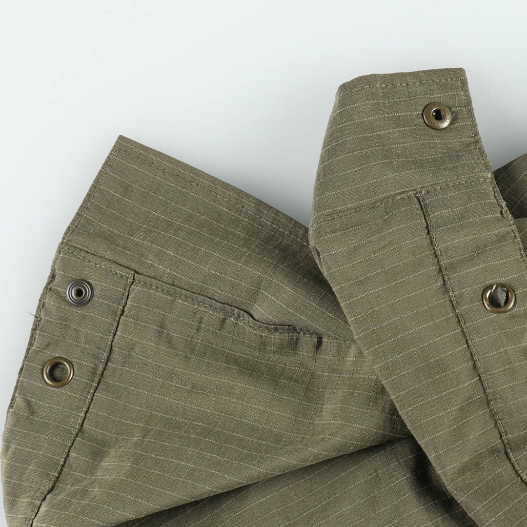 1990'S Eddie Bauer M-51 type striped mod coat, men's size L equivalent, vintage. cotton Khaki type Vintage Second Hand