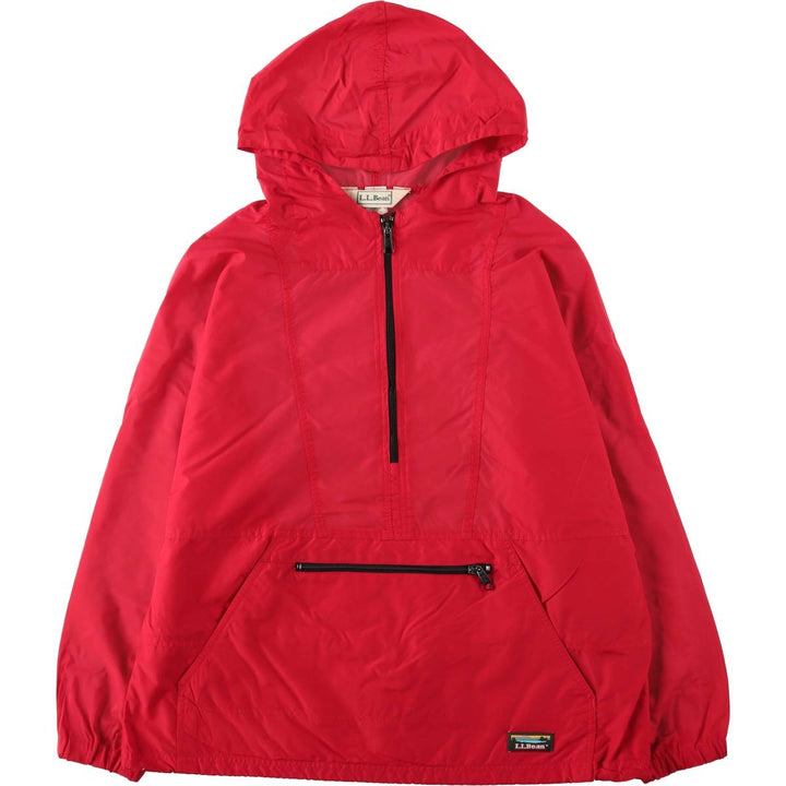 ~90'S LL Bean Anorak Parka with Mountain Logo and Katahdin Logo, Men's Size L (Equivalent), Vintage Nylon red type Vintage Second Hand