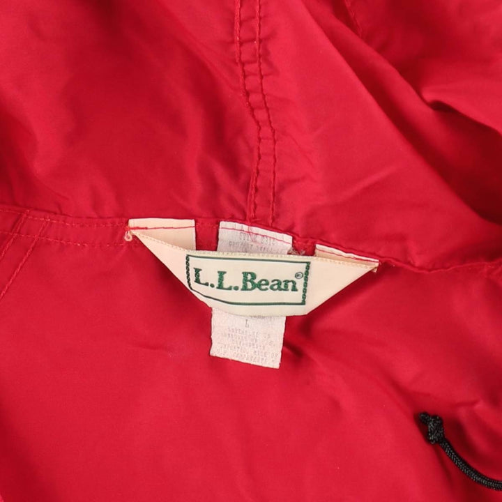 ~90'S LL Bean Anorak Parka with Mountain Logo and Katahdin Logo, Men's Size L (Equivalent), Vintage Nylon red type Vintage Second Hand
