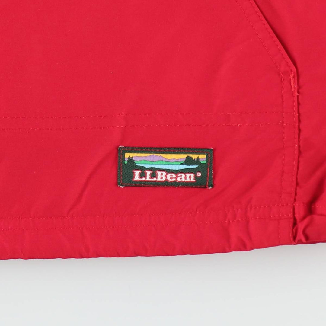 ~90'S LL Bean Anorak Parka with Mountain Logo and Katahdin Logo, Men's Size L (Equivalent), Vintage Nylon red type Vintage Second Hand