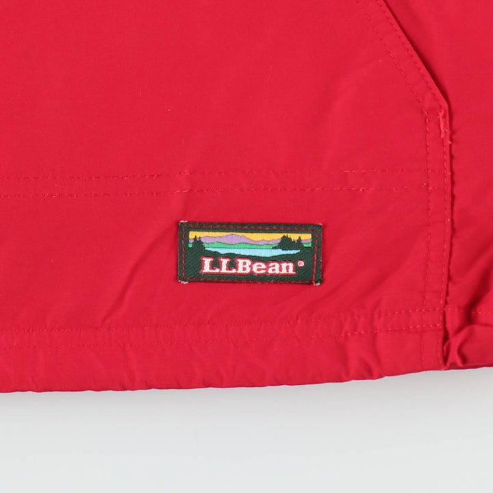 ~90'S LL Bean Anorak Parka with Mountain Logo and Katahdin Logo, Men's Size L (Equivalent), Vintage Nylon red type Vintage Second Hand