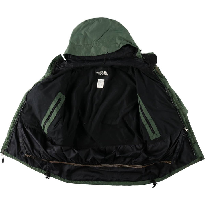 1990'S The North Face GORE-TEX Mountain Parka Shell Jacket, Men's Size L (approx.) Nylon (Gore-Tex) Khaki type sage green Vintage Second Hand
