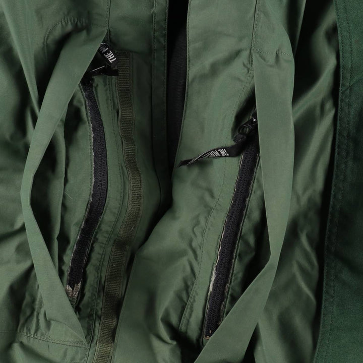 1990'S The North Face GORE-TEX Mountain Parka Shell Jacket, Men's Size L (approx.) Nylon (Gore-Tex) Khaki type sage green Vintage Second Hand