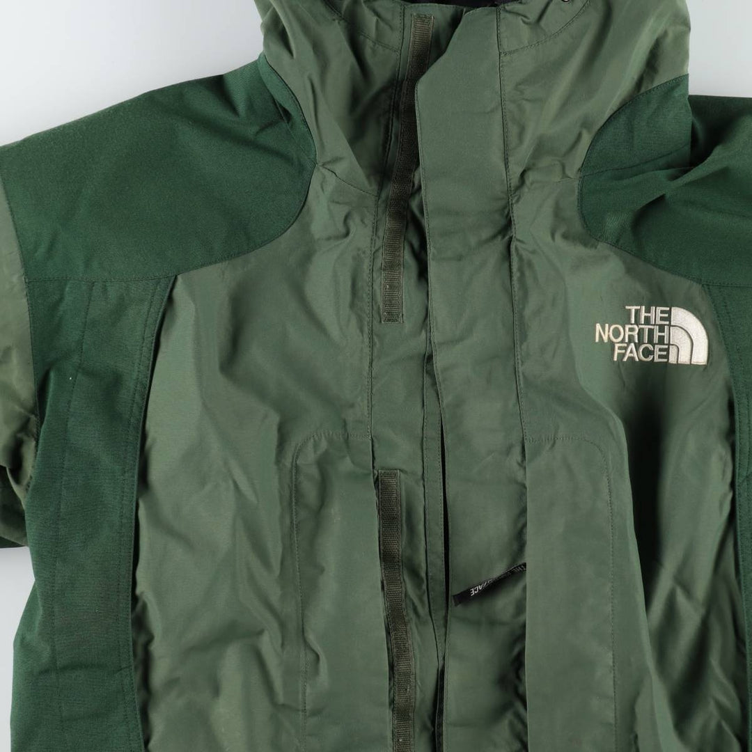 1990'S The North Face GORE-TEX Mountain Parka Shell Jacket, Men's Size L (approx.) Nylon (Gore-Tex) Khaki type sage green Vintage Second Hand