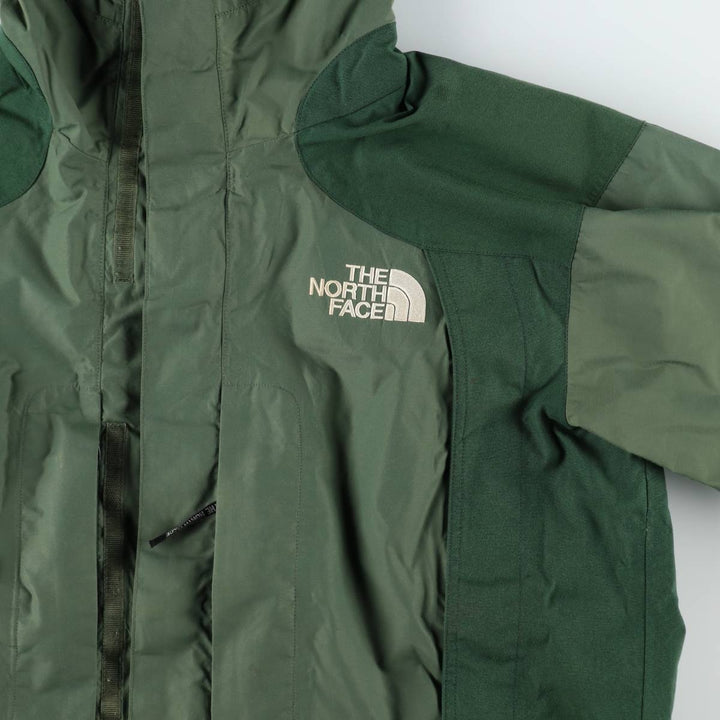 1990'S The North Face GORE-TEX Mountain Parka Shell Jacket, Men's Size L (approx.) Nylon (Gore-Tex) Khaki type sage green Vintage Second Hand