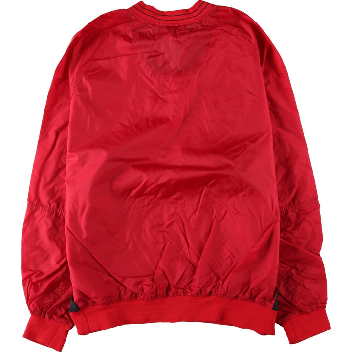 90s-00'S Nike V-neck nylon pullover with center logo, men's size XL equivalent, vintage. Nylon red type Vintage Second Hand