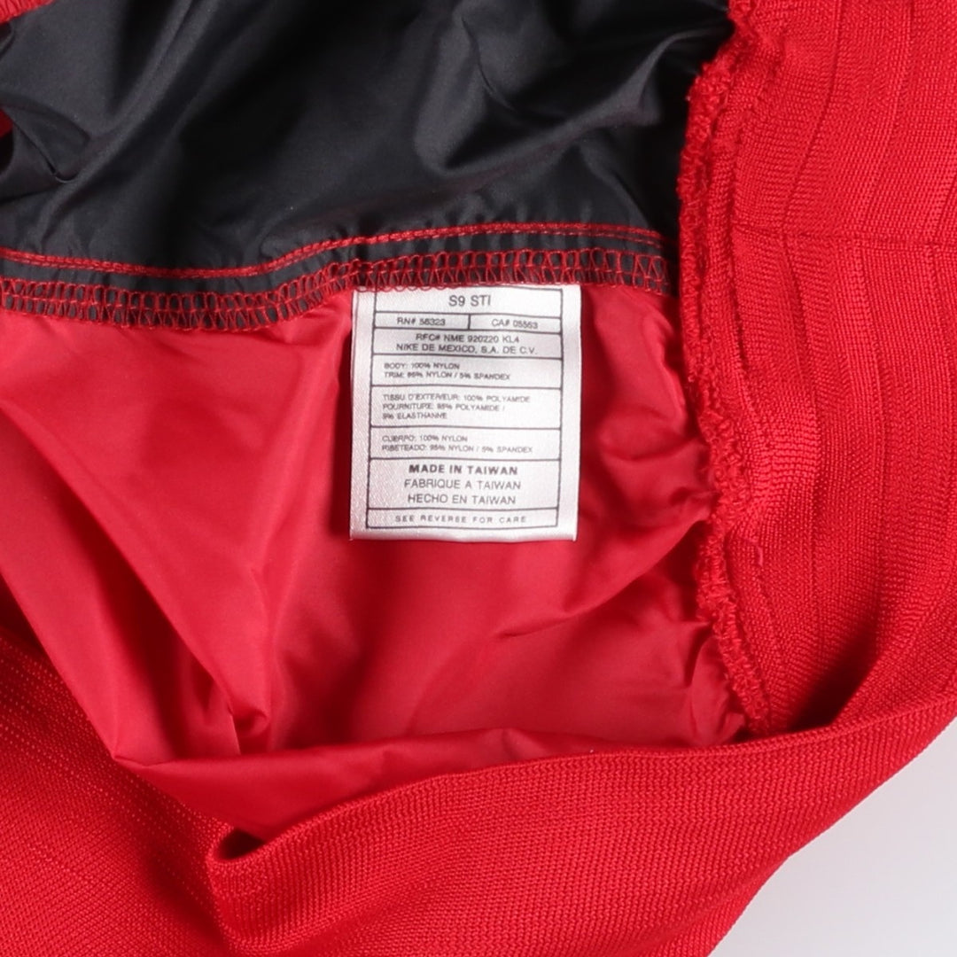 90s-00'S Nike V-neck nylon pullover with center logo, men's size XL equivalent, vintage. Nylon red type Vintage Second Hand