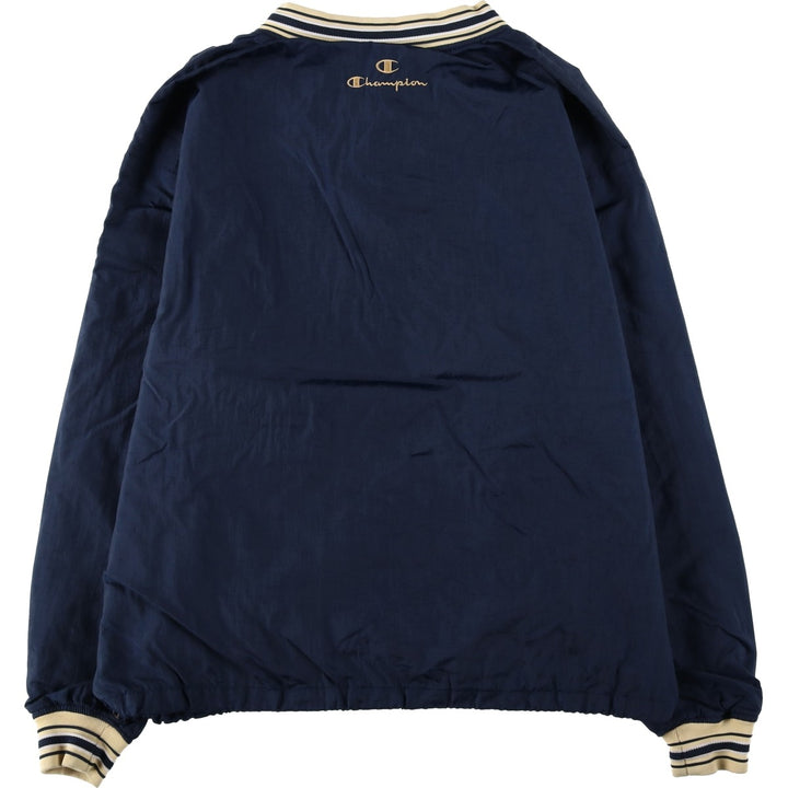 90'S Champion V-neck nylon pullover, men's size XL, vintage Nylon navy blue type Vintage Second Hand